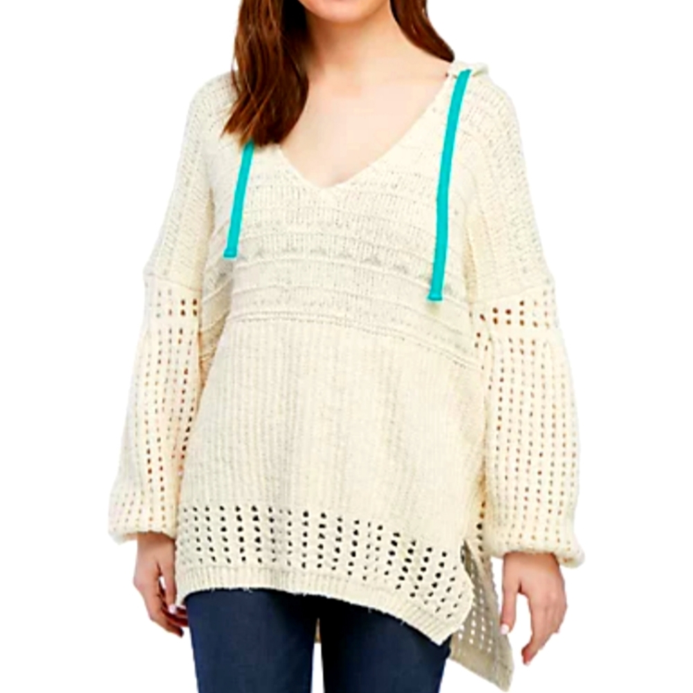 Free People Hooded Sweater Tunic